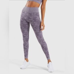Gymshark Purple Camo Workout Leggings